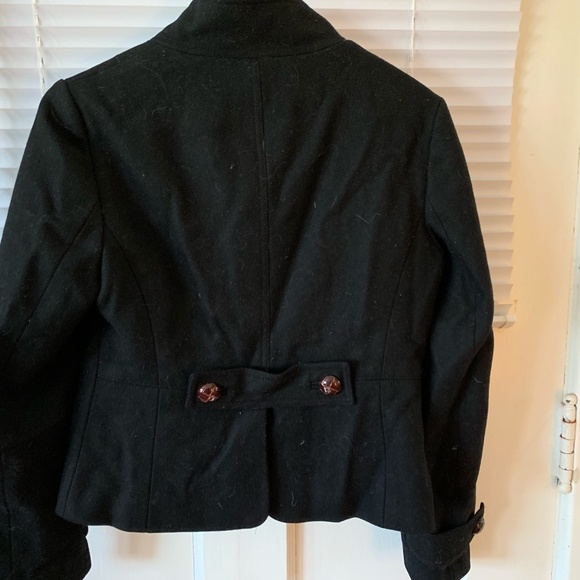 Warm Black Banana Republic Wool Peacoat Sz S - Picture 5 of 5